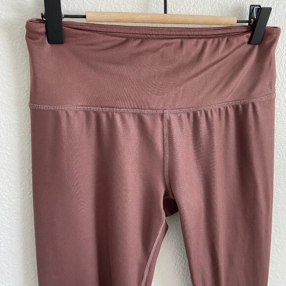 Athleta Elation Shimmer Tight Cinnamon Brown Pull On High Waist Leggings Small - Picture 4 of 9